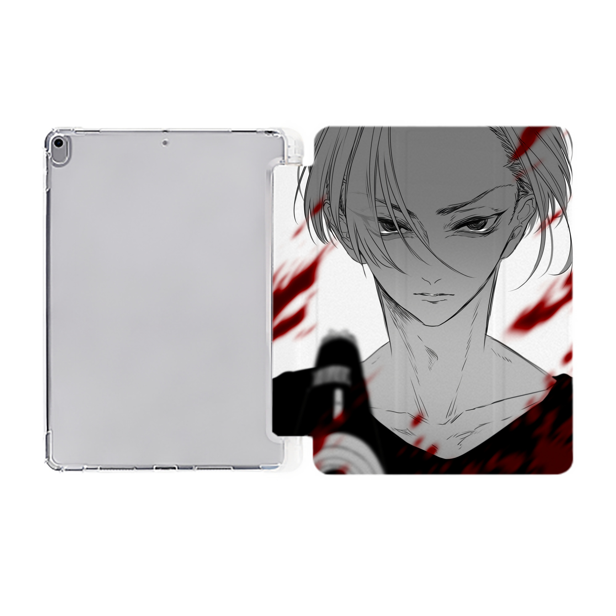 （画像用） 東京リベンジャーズ Tokyo Revengers IPad ケース ペン収納付き 三つ折りスタンド PUレザー×シリコン 対応機種9.5/10.5/10.9インチ
